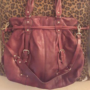 Sabina New York Purple/Burgundy Leather Bag